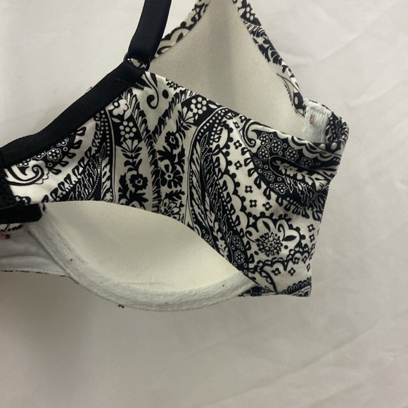 Victoria’s Secret Black White Rhinestone Lined Demi 34C Bra - Picture 7 of 11